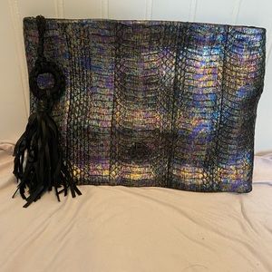 RAFE Snakeskin clutch